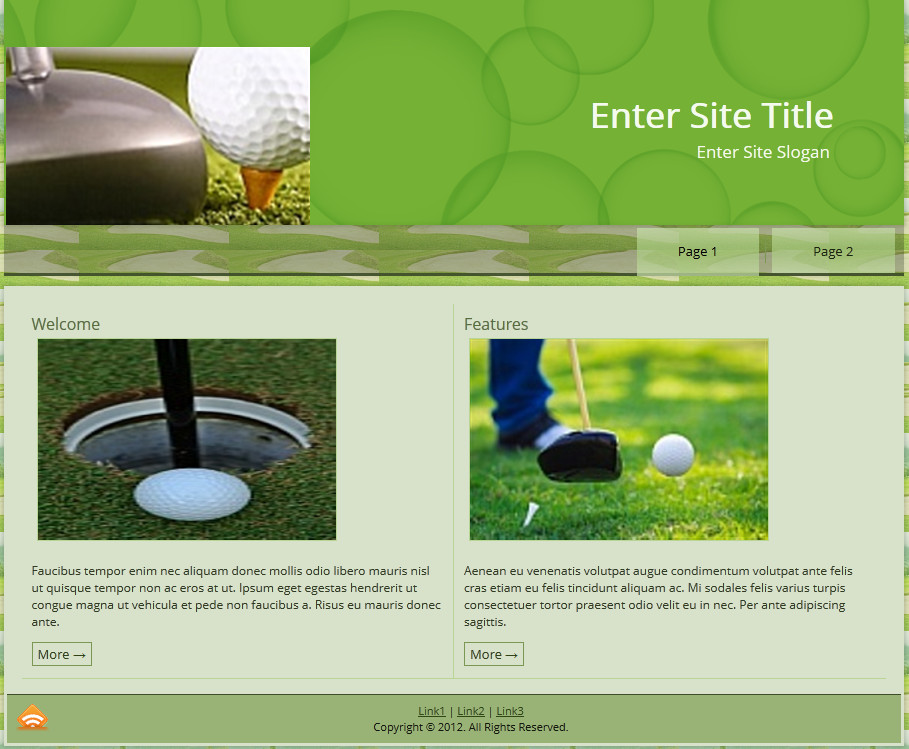 Golf Website Templates 1 PLR Master Resell Rights Private Label
